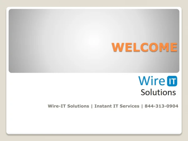 Wire-IT Solutions | Instant IT Services | 8443130904