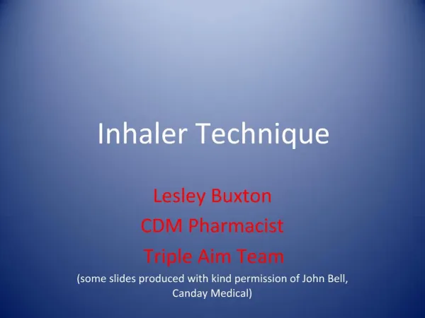 Inhaler Technique