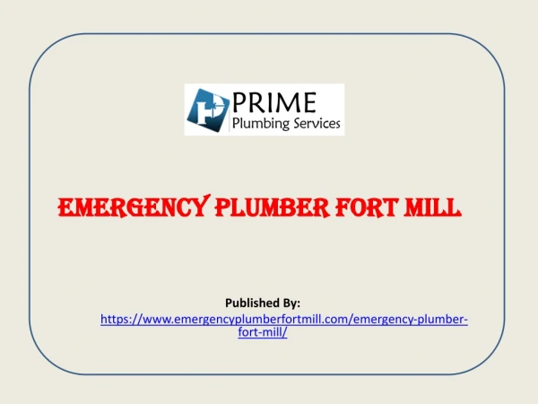 Emergency Plumber Fort Mill