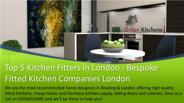 Top Kitchen Fitters – Kitchen Fitted Companies in London