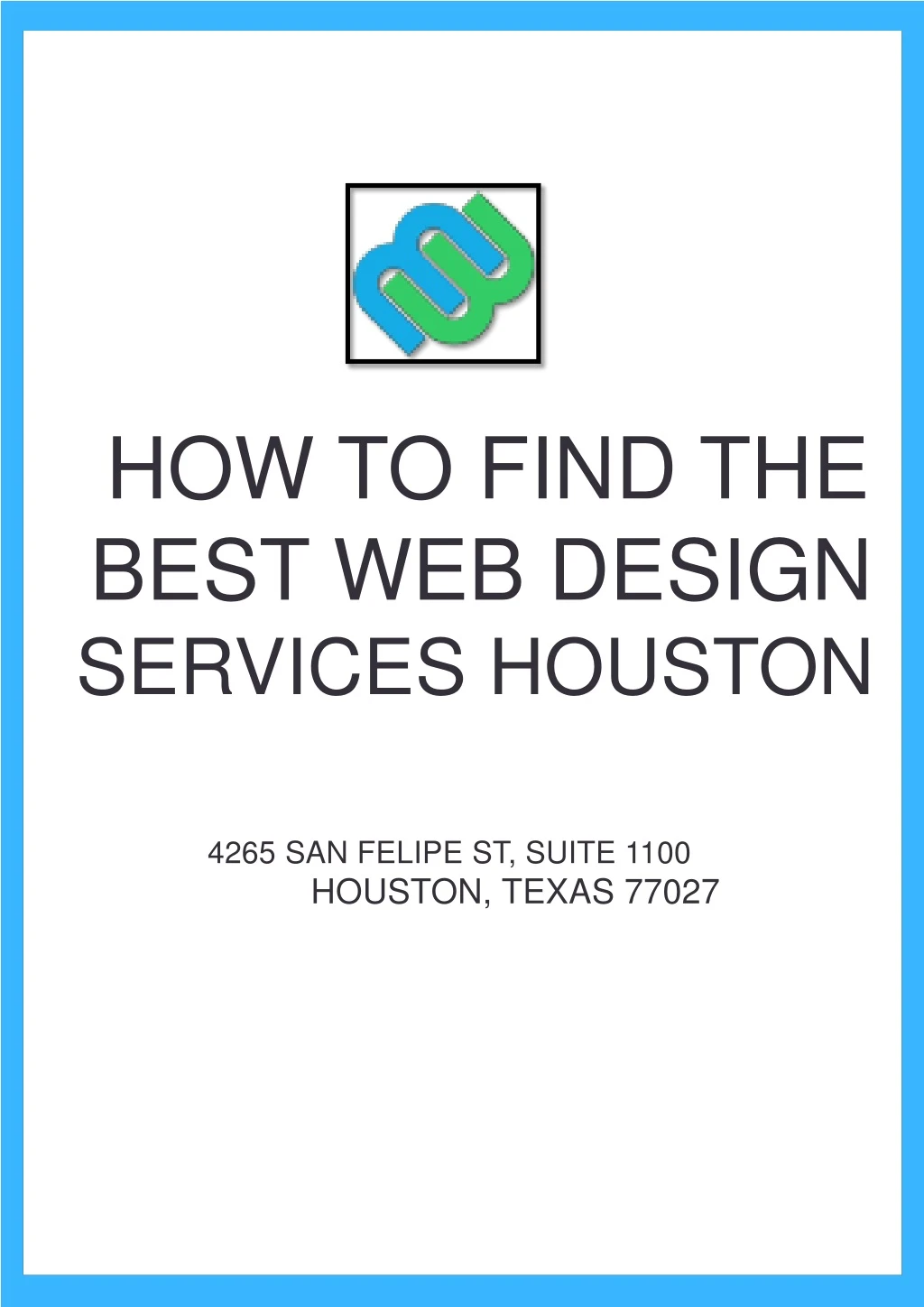 how to find the best web design services houston