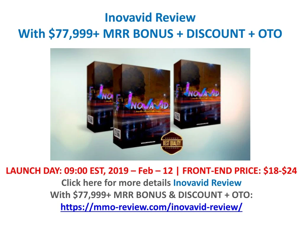 inovavid review with 77 999 mrr bonus discount oto
