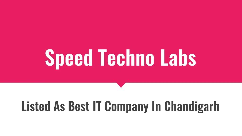 speed techno labs