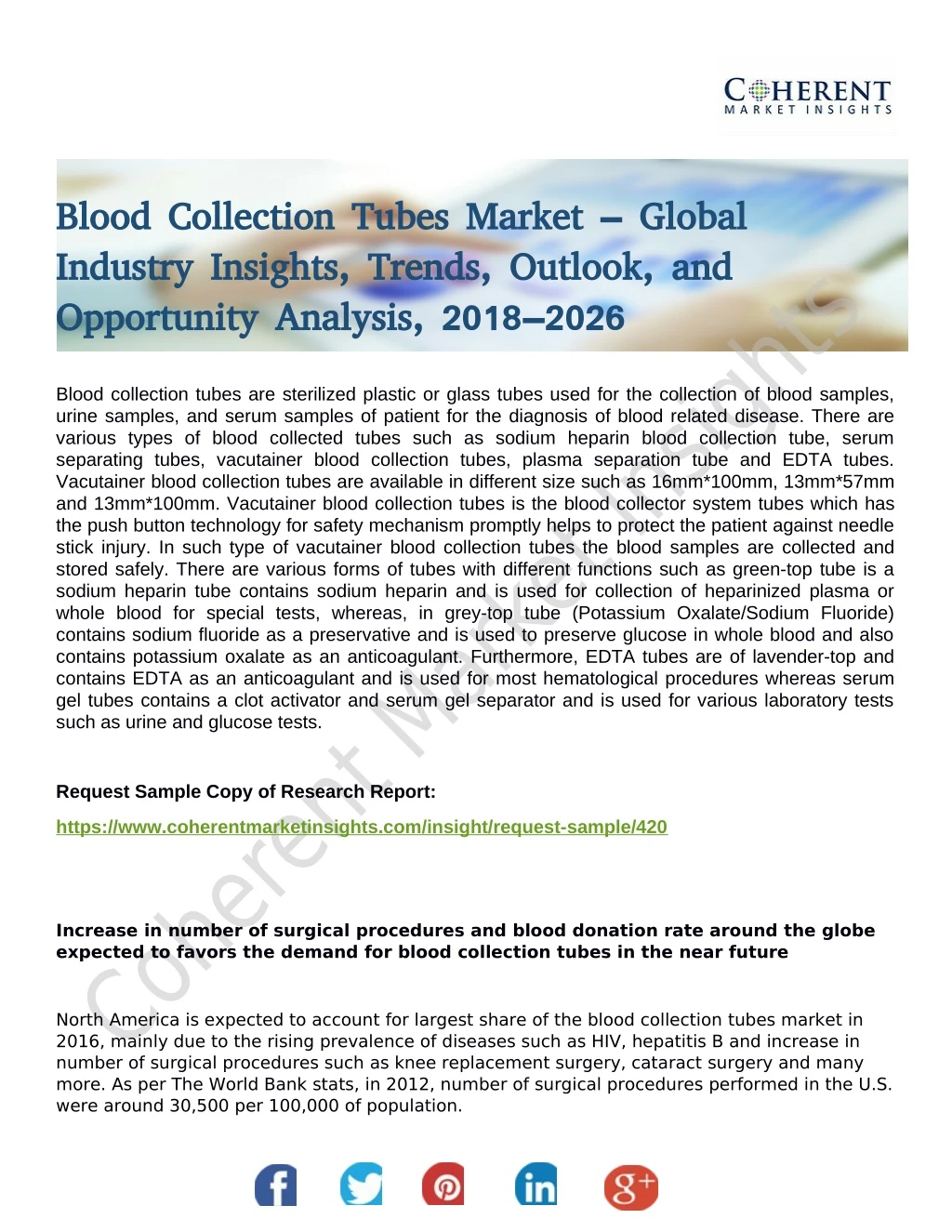 blood collection tubes market global blood