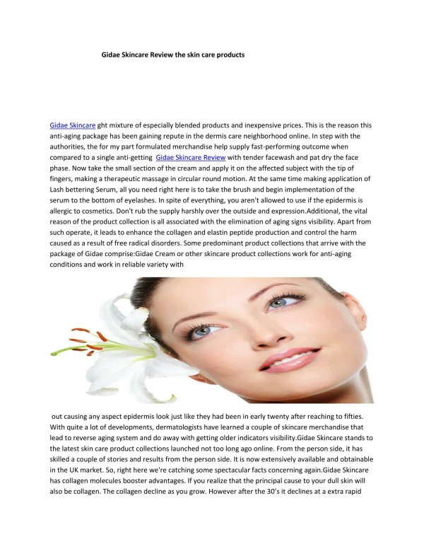 gidae skin care revie skin care products for best results