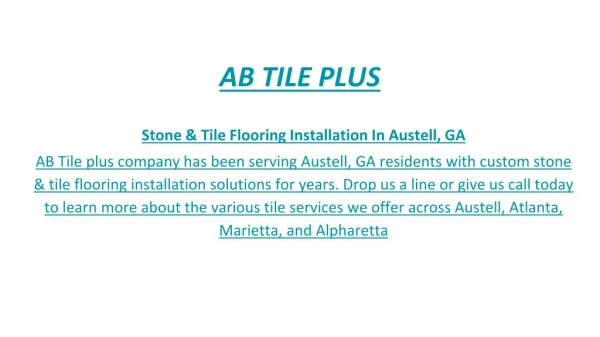 Bathroom & Kitchen Tile Contractor, Tile Flooring Installation, remodeling, Renovations at Austell GA