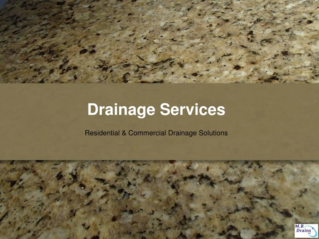 drainage services