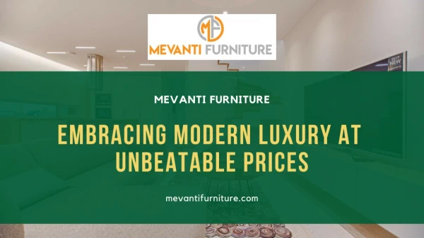 Modern Furniture Vancouver - Mevanti Furniture