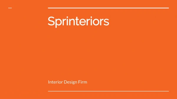 Sprinteriors - India's #1 Interior Design Solution For Restaurant, Bar, Cafe