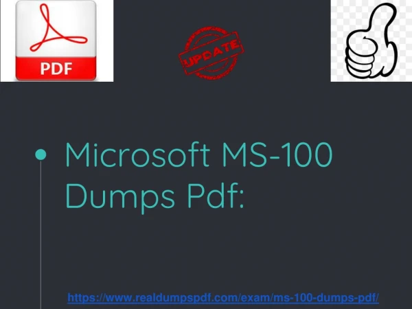 Microsoft MS-100 Dumps Pdf | Microsoft 365 Identity And Services