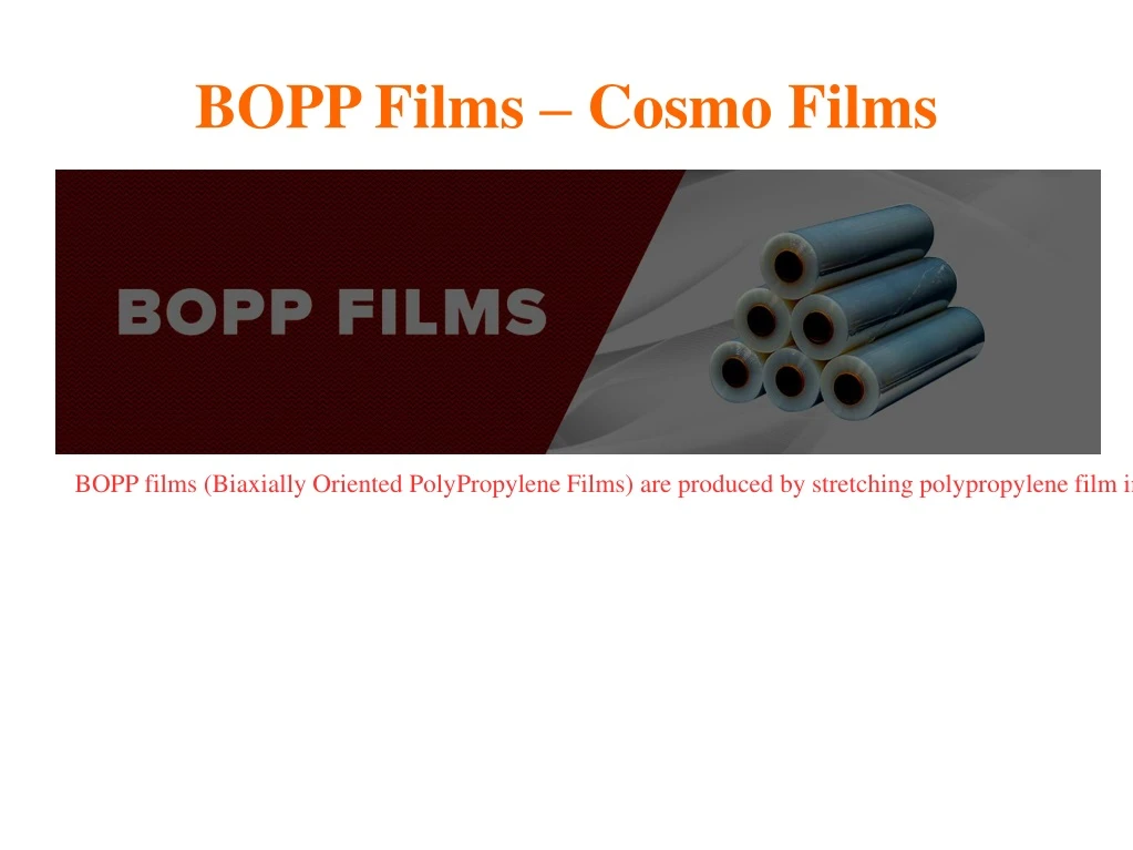 bopp films cosmo films