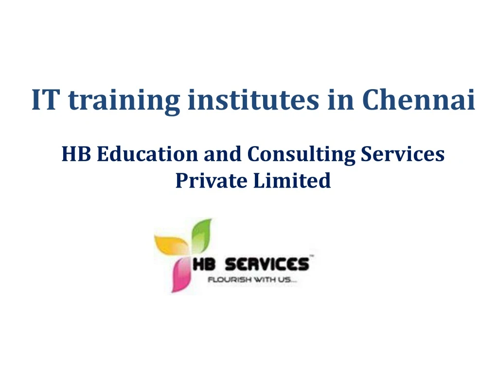 it training institutes in chennai