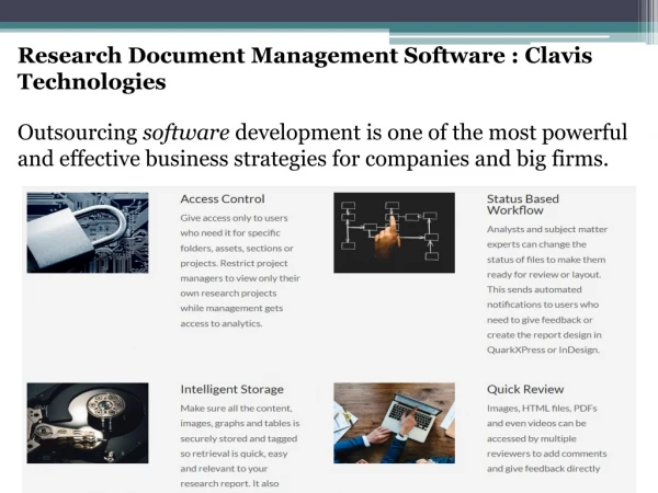 Research Document Management Software : Clavis Technologies