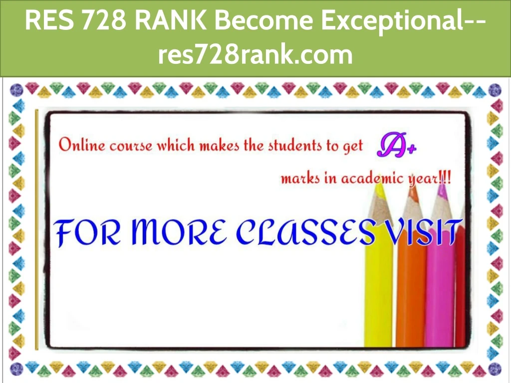 res 728 rank become exceptional res728rank com