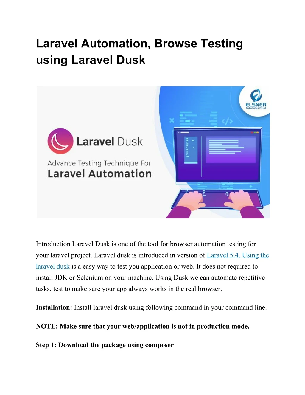 laravel automation browse testing using laravel