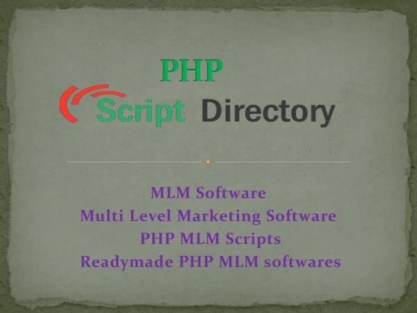 MLM Softwares | Multi Level Marketing Software | PHP MLM Scripts