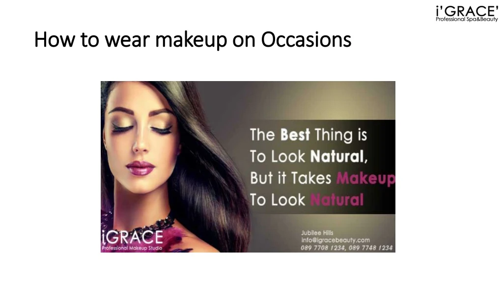 how to wear makeup on occasions
