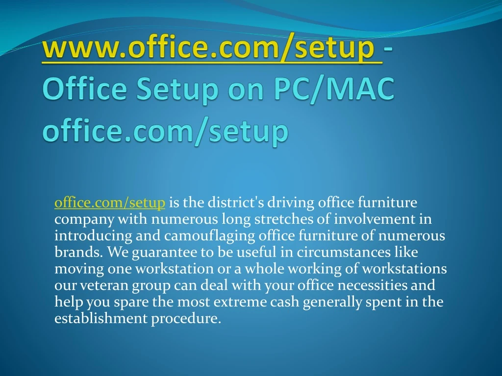 www office com setup office setup on pc mac office com setup