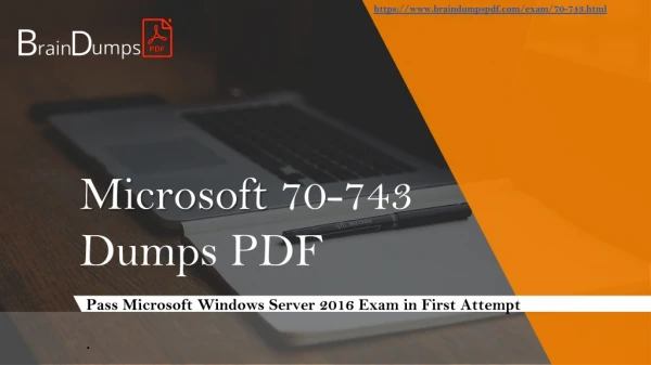 MICROSOFT Exam 70-743 Dumps with Test Questions Simulator PDF