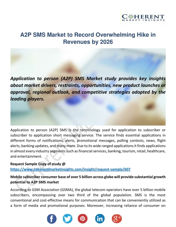 A2P SMS Market Research Scope, Industry Chain Analysis & Opportunities 2018 to 2026
