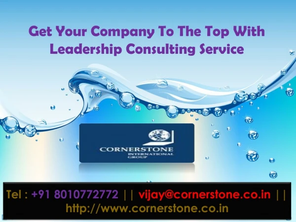 Get Your Company To The Top With Leadership Consulting Service