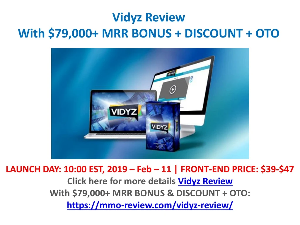 vidyz review with 79 000 mrr bonus discount oto