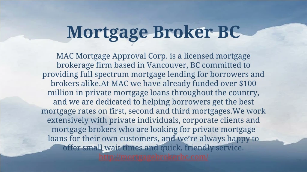 mortgage broker bc