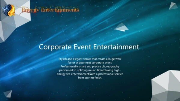 Corporate Event Entertainment