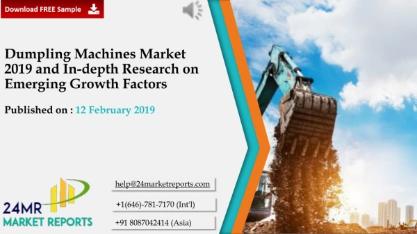 Dumpling Machines Market 2019 and In-depth Research on Emerging Growth Factors