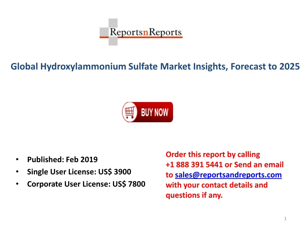 global hydroxylammonium sulfate market insights