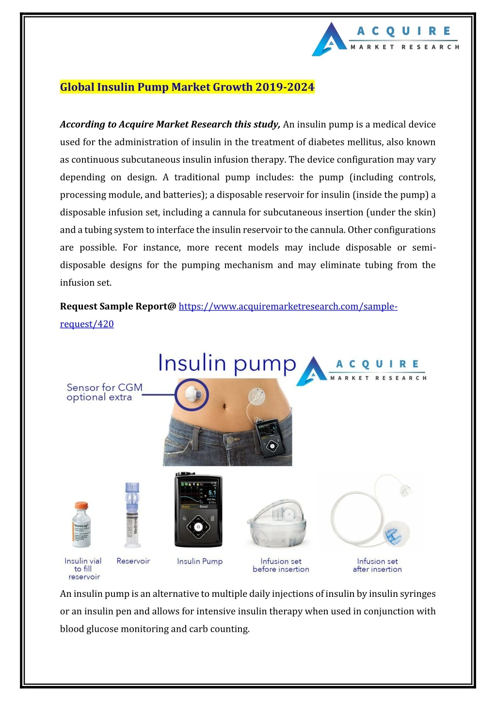 global insulin pump market growth 2019 2024