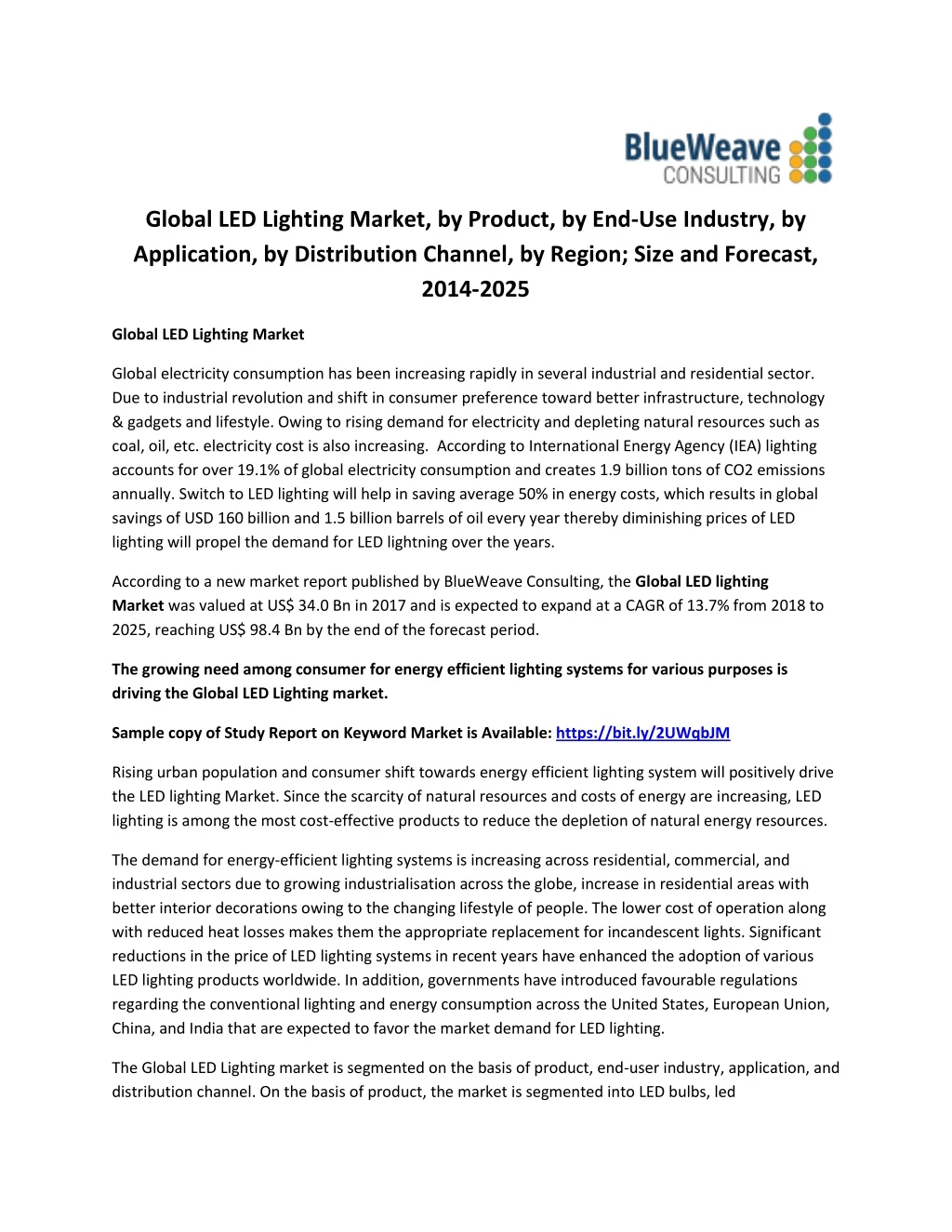 global led lighting market by product