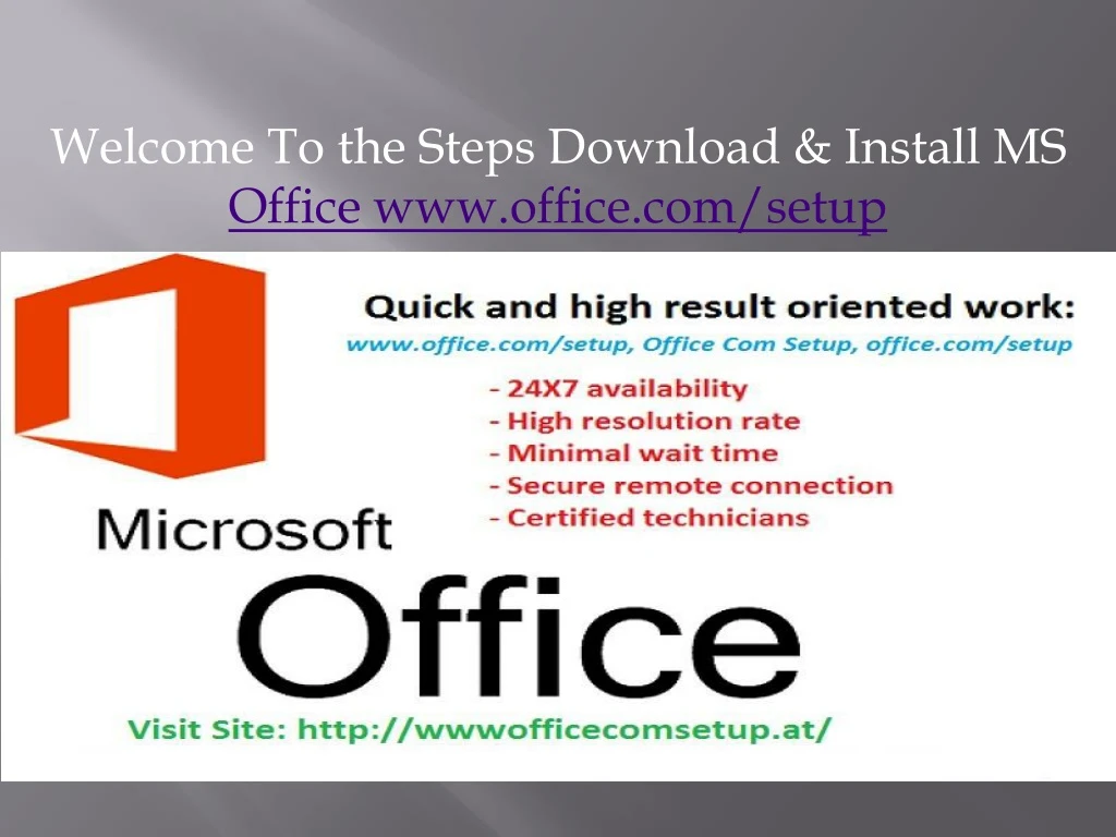 welcome to the steps download install ms office