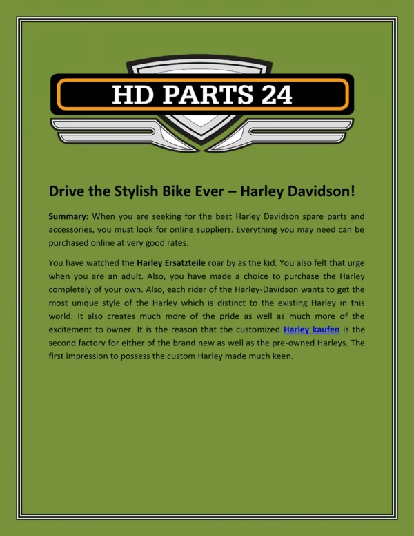 Harley Onlineshop-Harley Ersatzteile