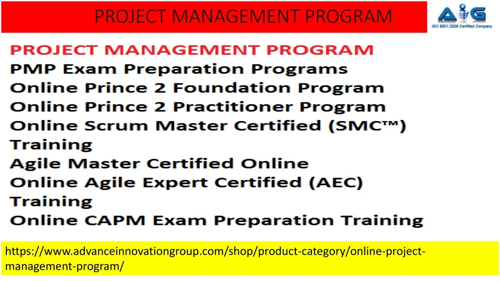 project management program