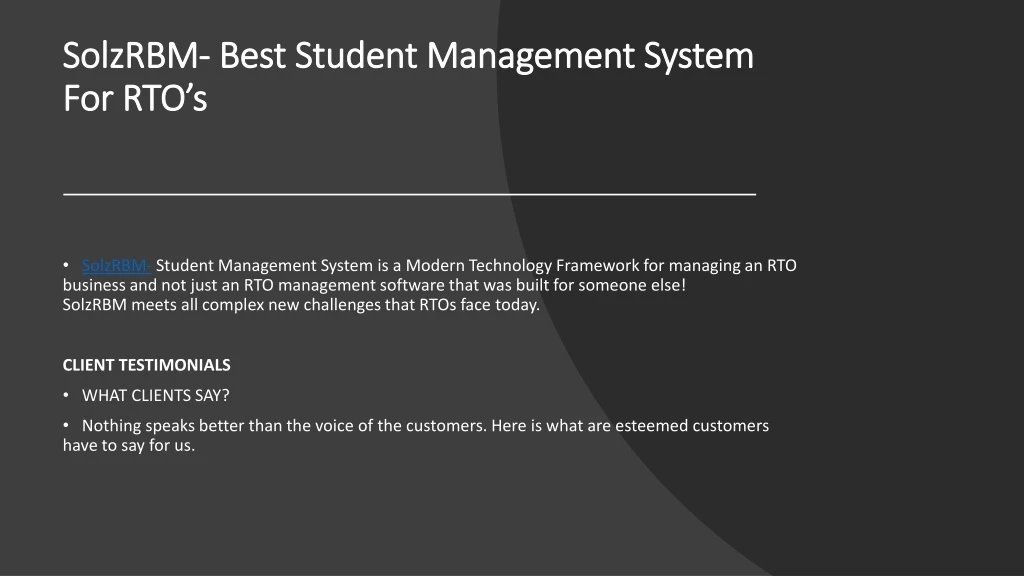solzrbm best student management system for rto s