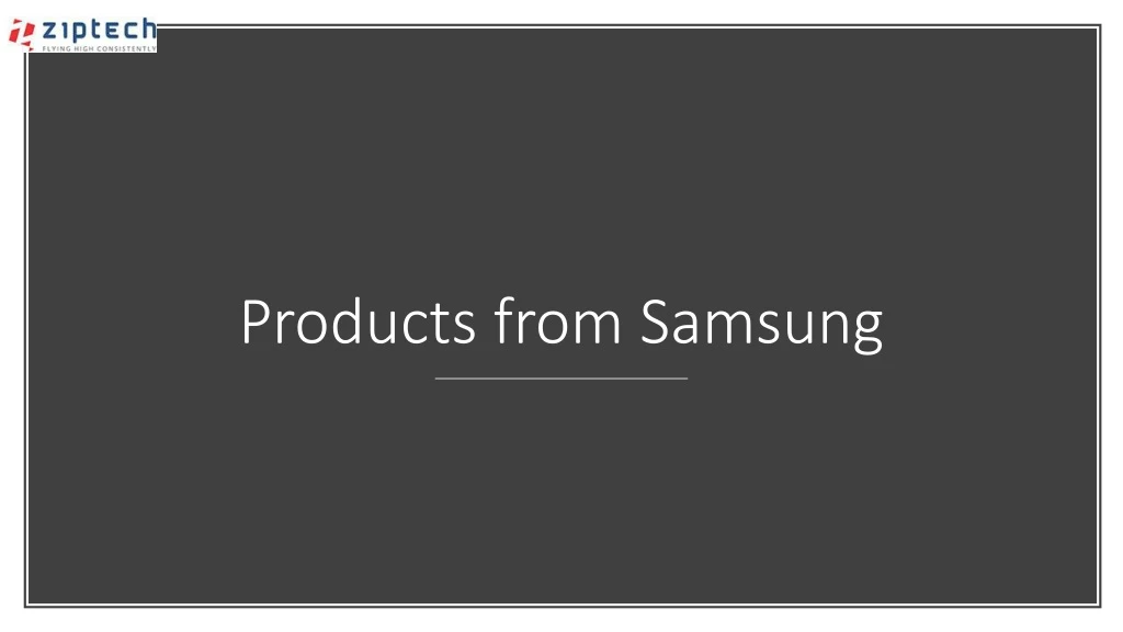 products from samsung