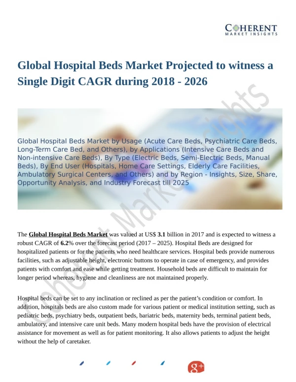 Global Hospital Beds Market Evolving Industry Trends and key Insights by 2026