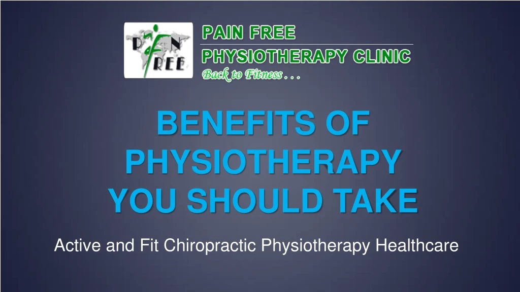 benefits of physiotherapy you should take