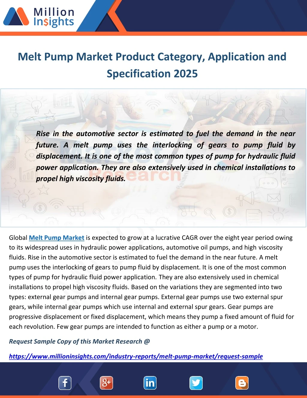 melt pump market product category application