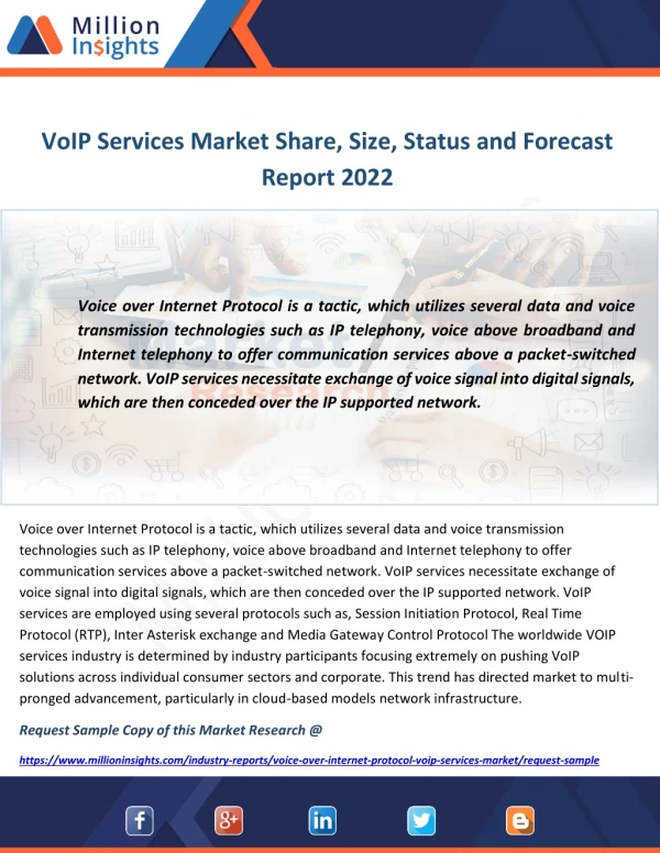 VoIP Services Market Share, Size, Status and Forecast Report 2022