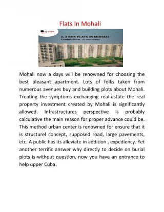 Flats In Mohali - slide 1