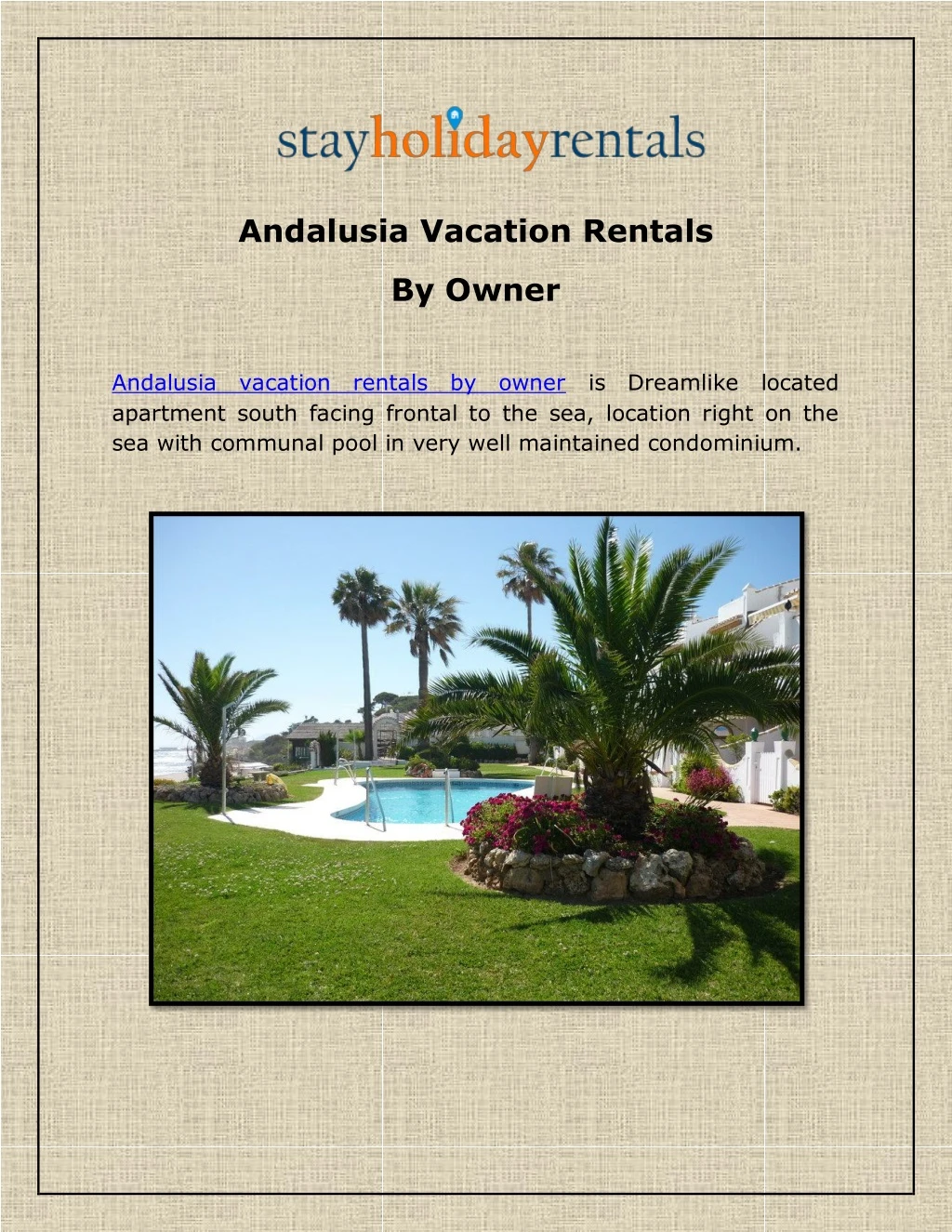 andalusia vacation rentals