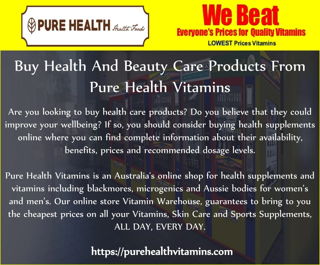 buy health and beauty care products from pure