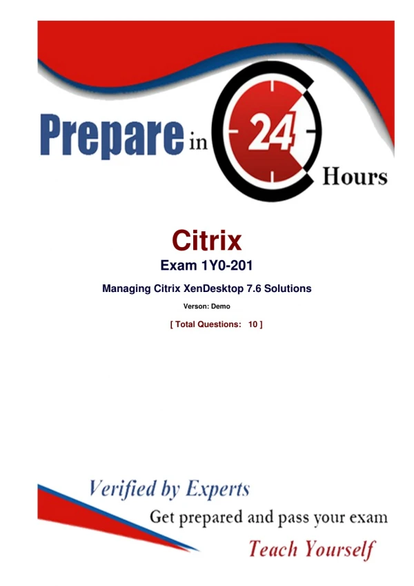 Citrix 1Y0-201 Exam Best Study Guide - 1Y0-201 Exam Questions Answers