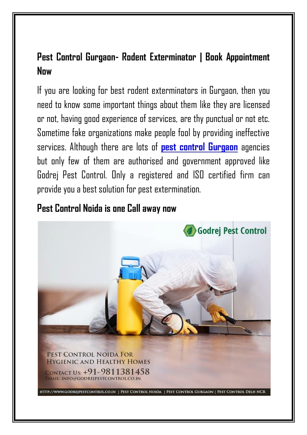 pest control gurgaon rodent exterminator book