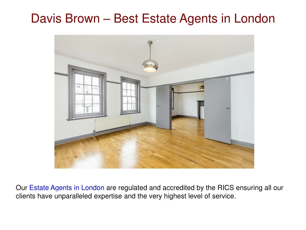 davis brown best estate agents in london