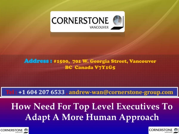 How Need for Top Level Executives to Adapt a More Human Approach