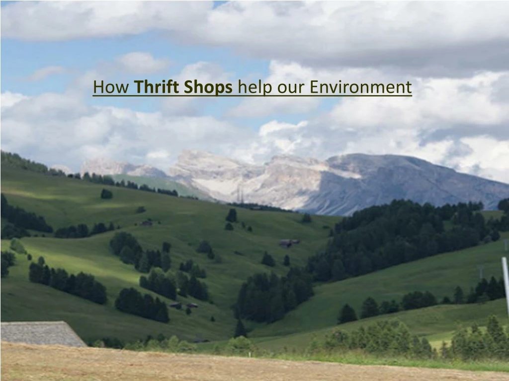 how thrift shops help our environment