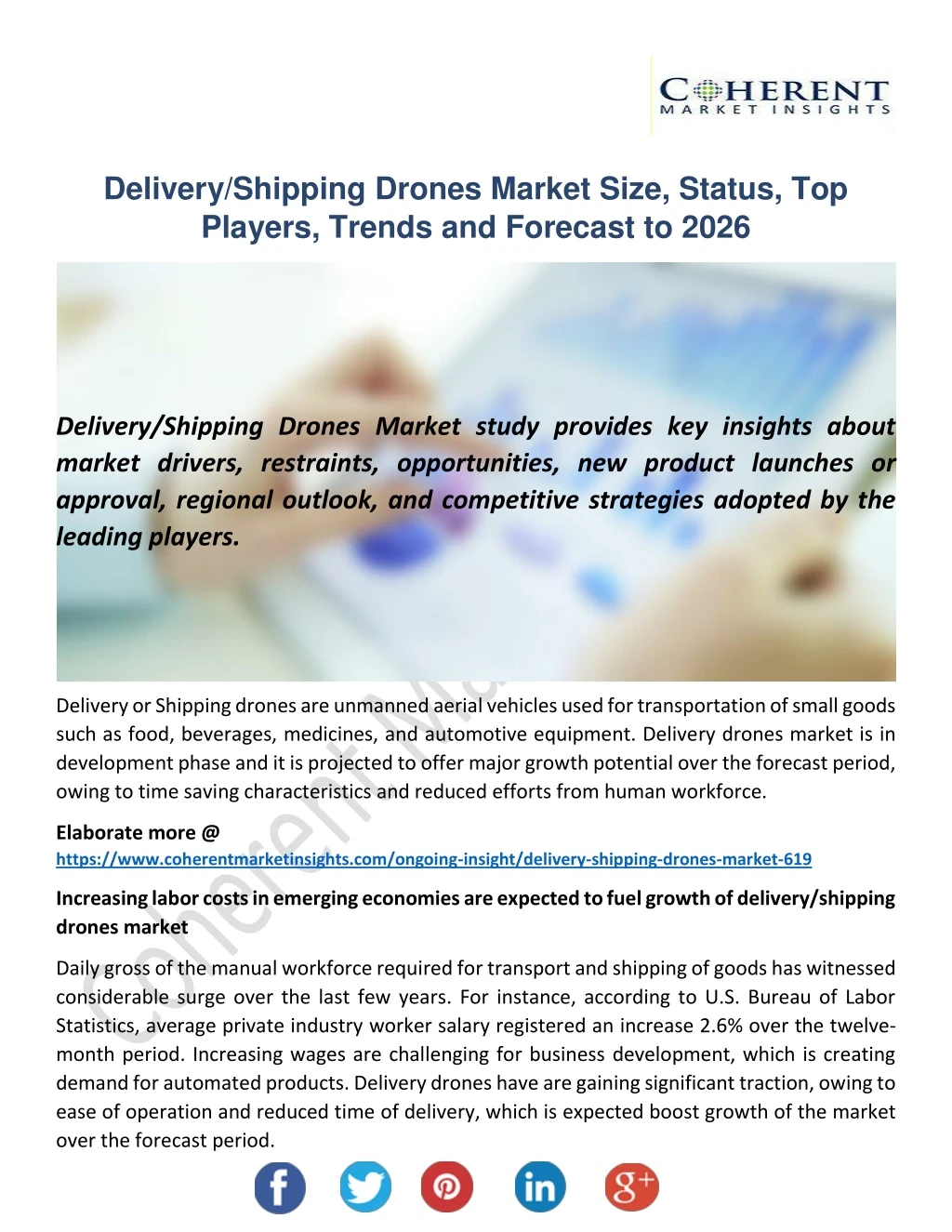 delivery shipping drones market size status